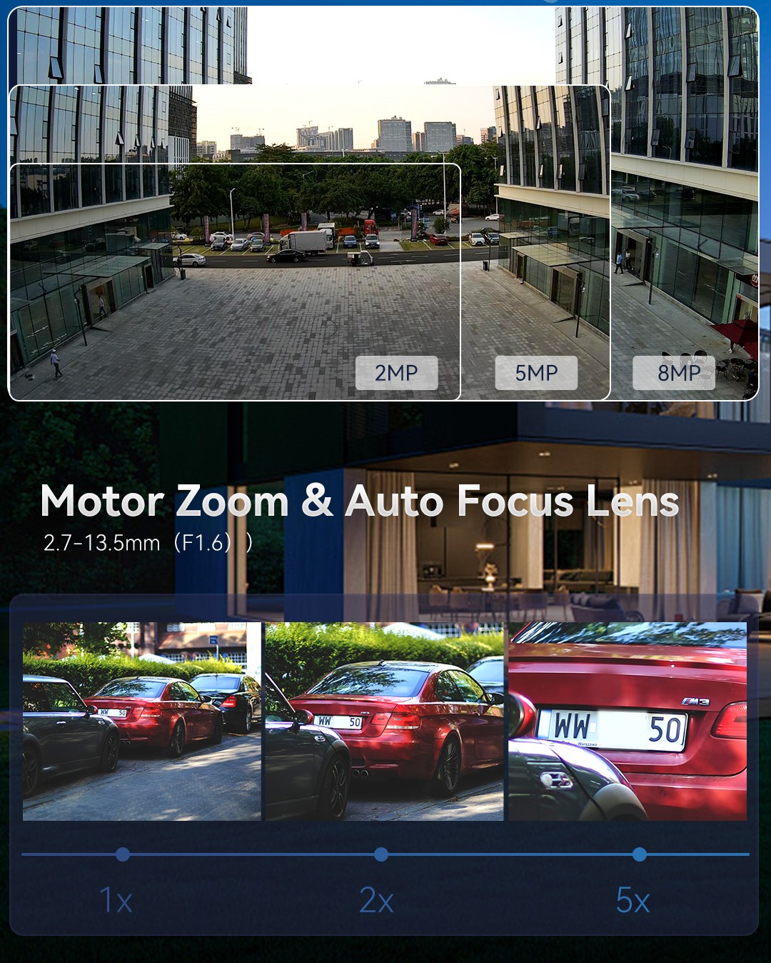 MS AI hybrid Light Park IP 2 kamerový set so switchom 8 Mpix (6070K2B)